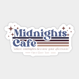 Midnight Cafe Retro Sticker